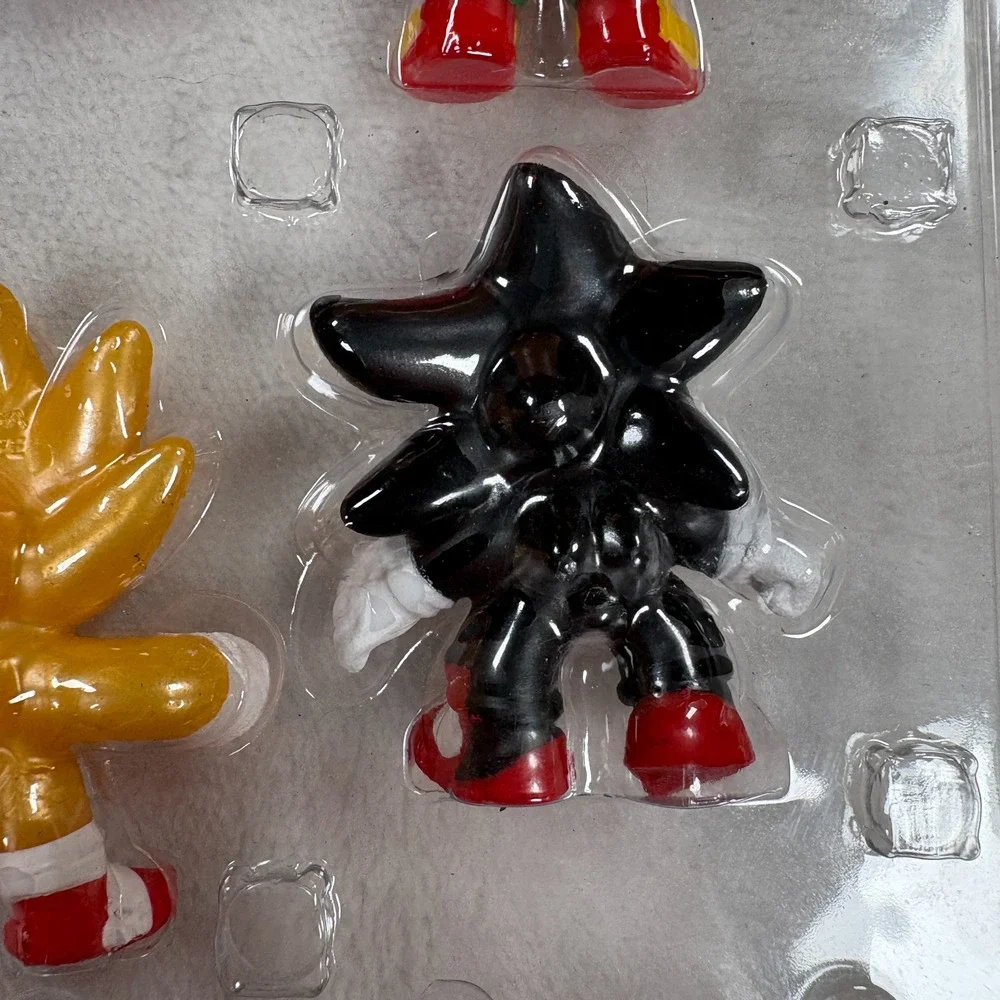 Sonic The Hedgehog Christmas Ornament Figure Lot Of 6 Plastic Clamshell